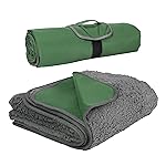 Tirrinia Large Waterproof Outdoor Blanket, Soft Warm Windproof Stadium Blanket with Sherpa Fleece and Foldable for Outdoor Sport, Baseball, Football, Beach, Concerts, Car, 51 \'\' X 59\'\'