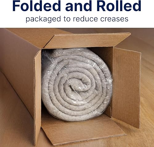 Miniatura 8 de RUGPADUSA - Eco-Plush - 7 pies 6 pulgadas x 9 pies 6 pulgadas - 14 pulgadas de grosor - 100% fieltro - Almohadilla acolchada de alta calidad -