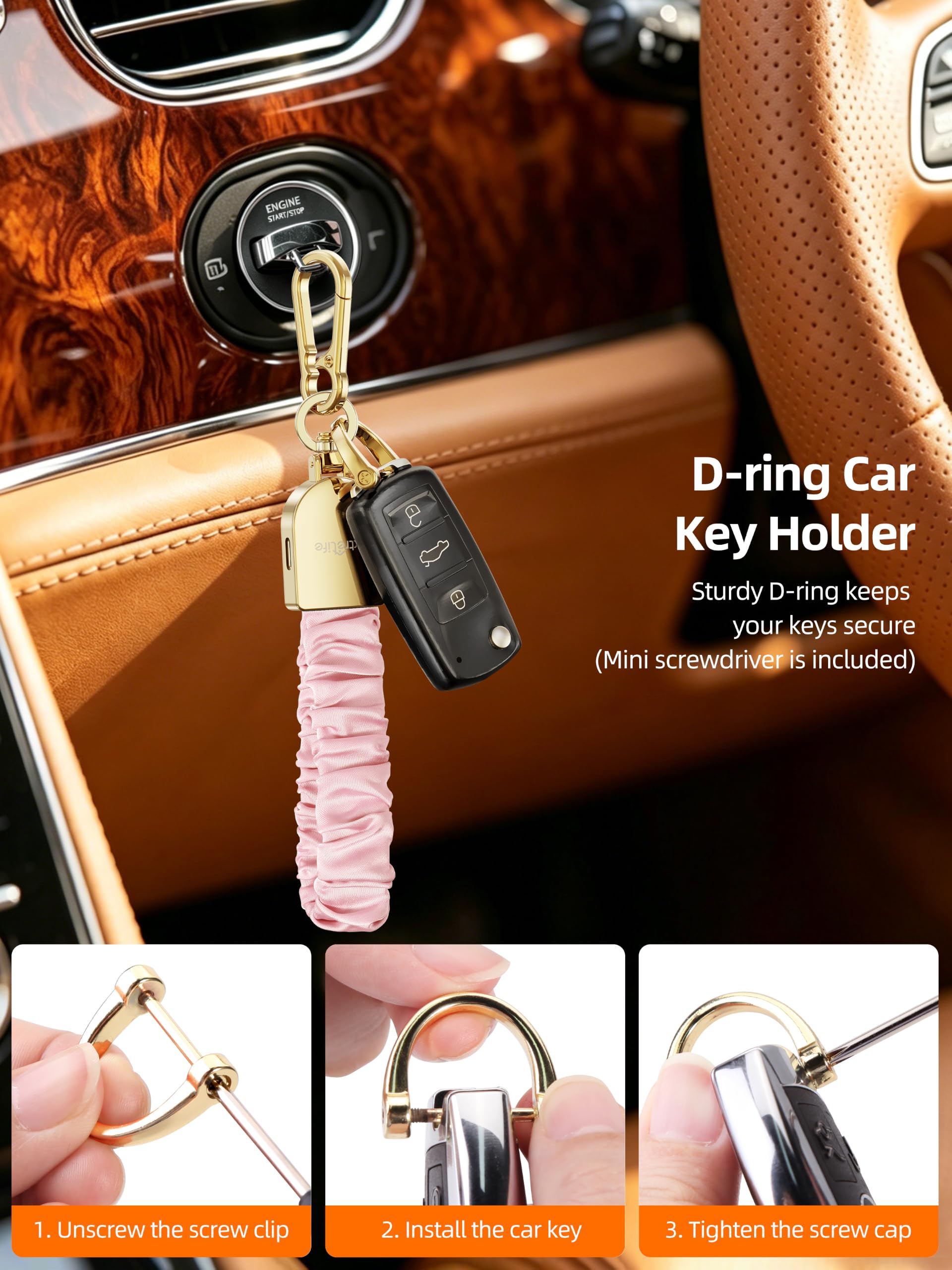 Portachiavi da polso, funziona con Apple Find My, elastico elastico per donne e uomini, portachiavi per auto con localizzatore GPS, ricerca chiavi intelligenti, ricaricabile, rosa sabbia