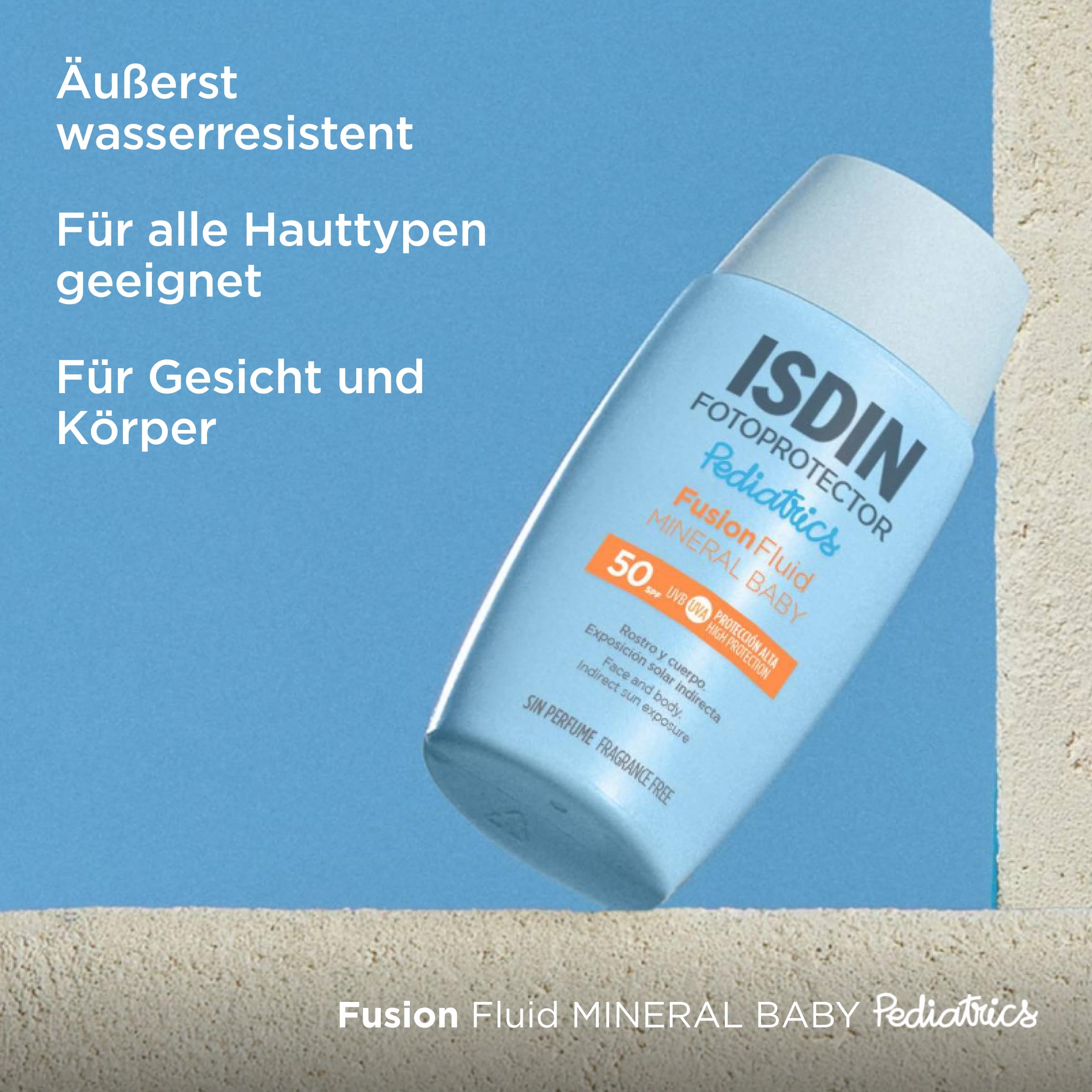 Fotoprotector ISDIN Fusion Fluid SPF 50+ – Facial Sunscreen, Mattifying, Oil-free, Non-comedogenic, Suitable for atopic skin, 50 ml