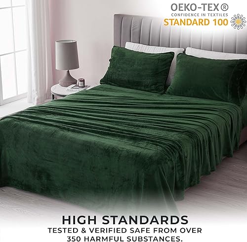 Miniatura 5 de Great Bay Home Juego de sábanas de microforro polar de terciopelo extra suave  Sábanas de microfelpa de lujo que no hacen bolitas, bolsillo profundo