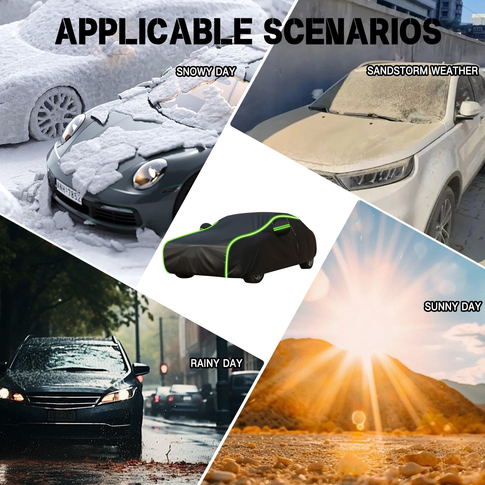 Autoabdeckung Outdoor Für Jeep Wrangler YJ 1987-199, Autogarage Abdeckung Wasserdicht,Auto Plane Winter,Custom Car Cover Schützt vor Regen, Schnee, Sonne und Staub-c2696