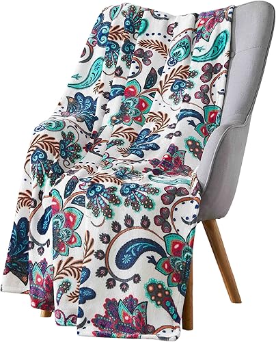 Vista 13 de Serafina Home - Manta para sofá o cama: acento de forro polar suave y aterciopelado, duradero (Rosas rubor, 50 x 70 pulgadas)