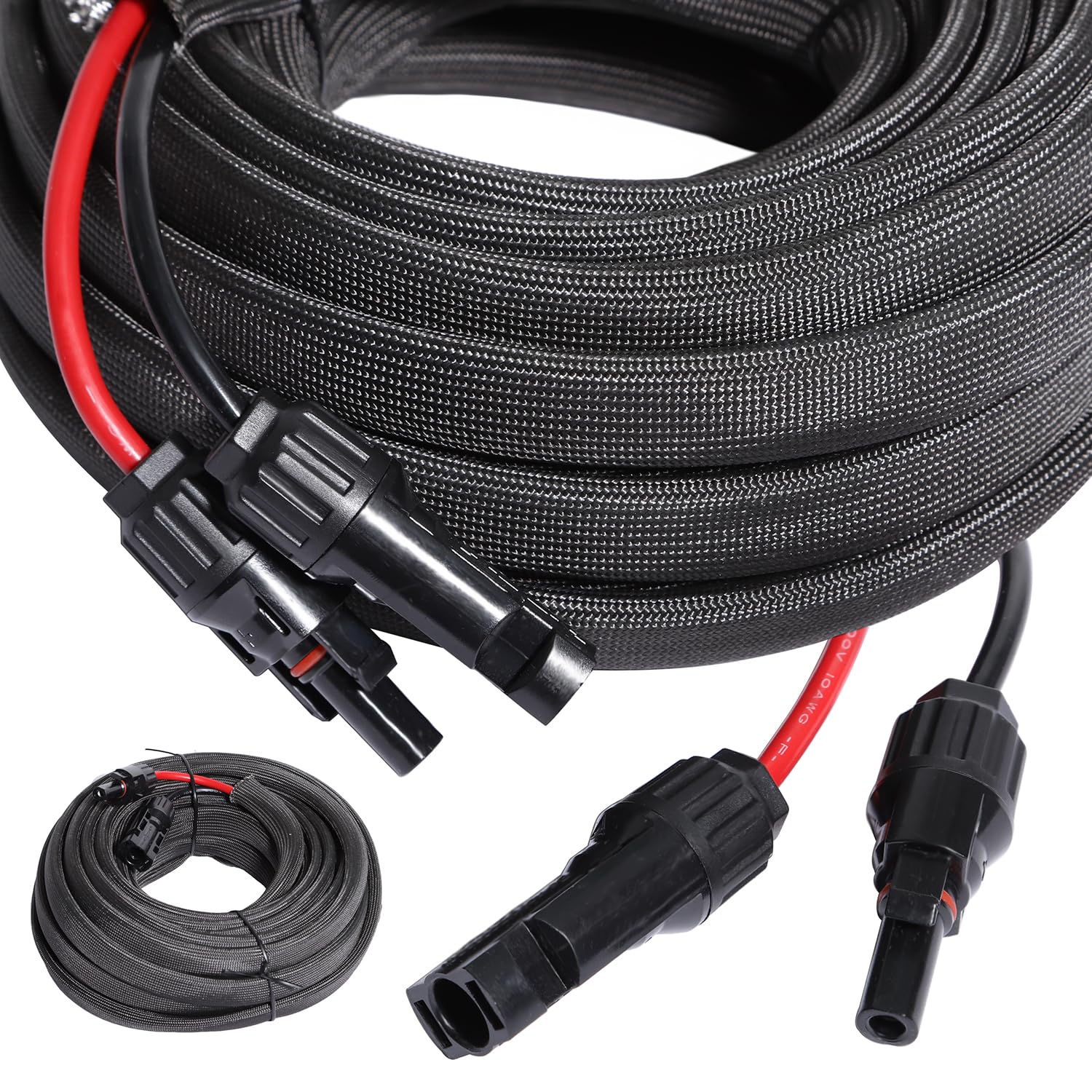 Cavo di prolunga per pannello solare, cavo PV, 10 AWG (6 mm²), 9 m, IP67, impermeabile, connettori maschio/femmina, per camper e sistemi domestici, in rame stagnato, per barche all'aperto