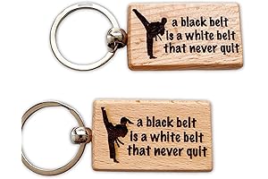 Karate Kids Black Belt Keychain: Never Quit, Unleash Your Spirit!