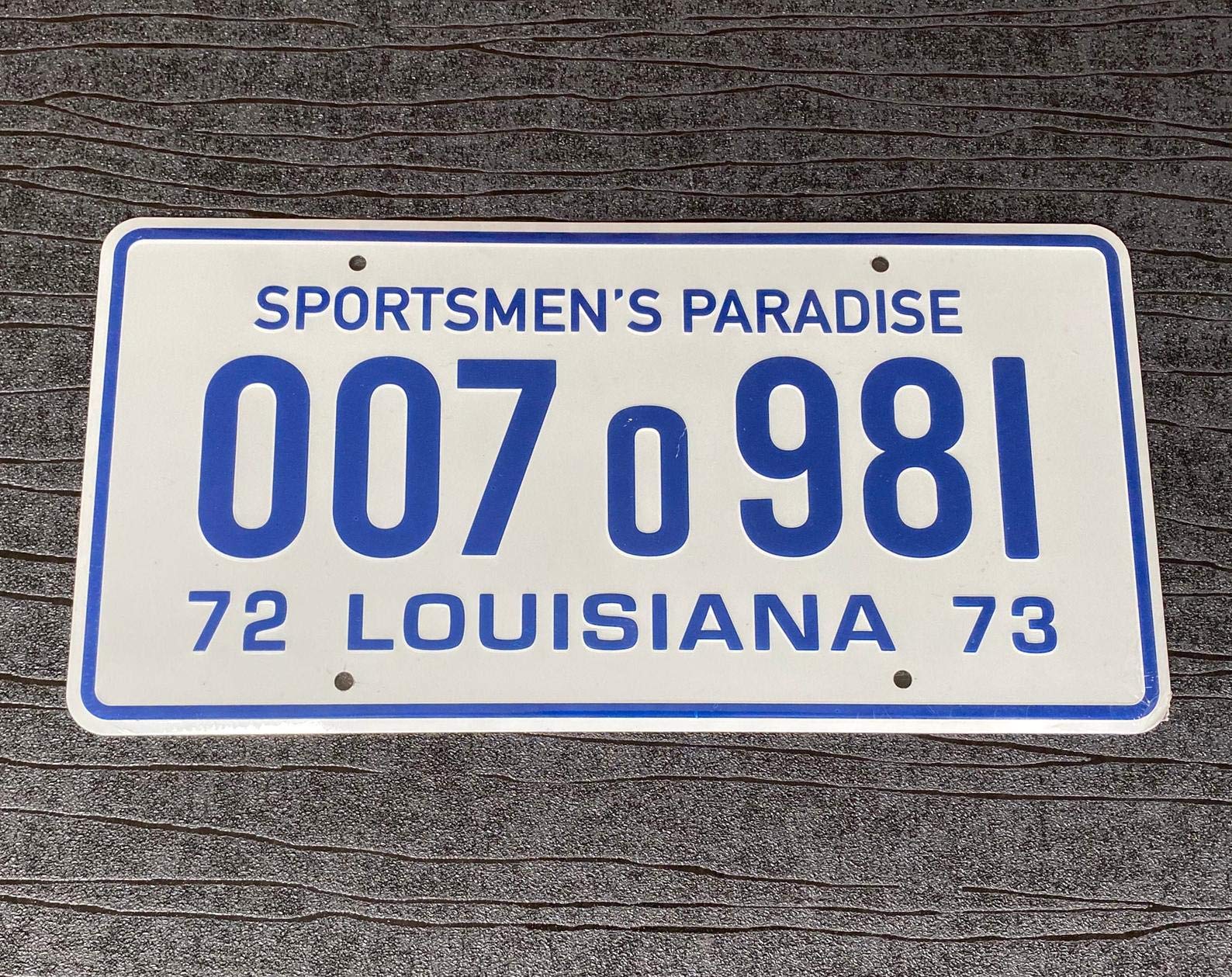 Jaws Louisiana Sportsmens Paradise Prop Aluminio Placa de matrícula 300 mm x 150 mm