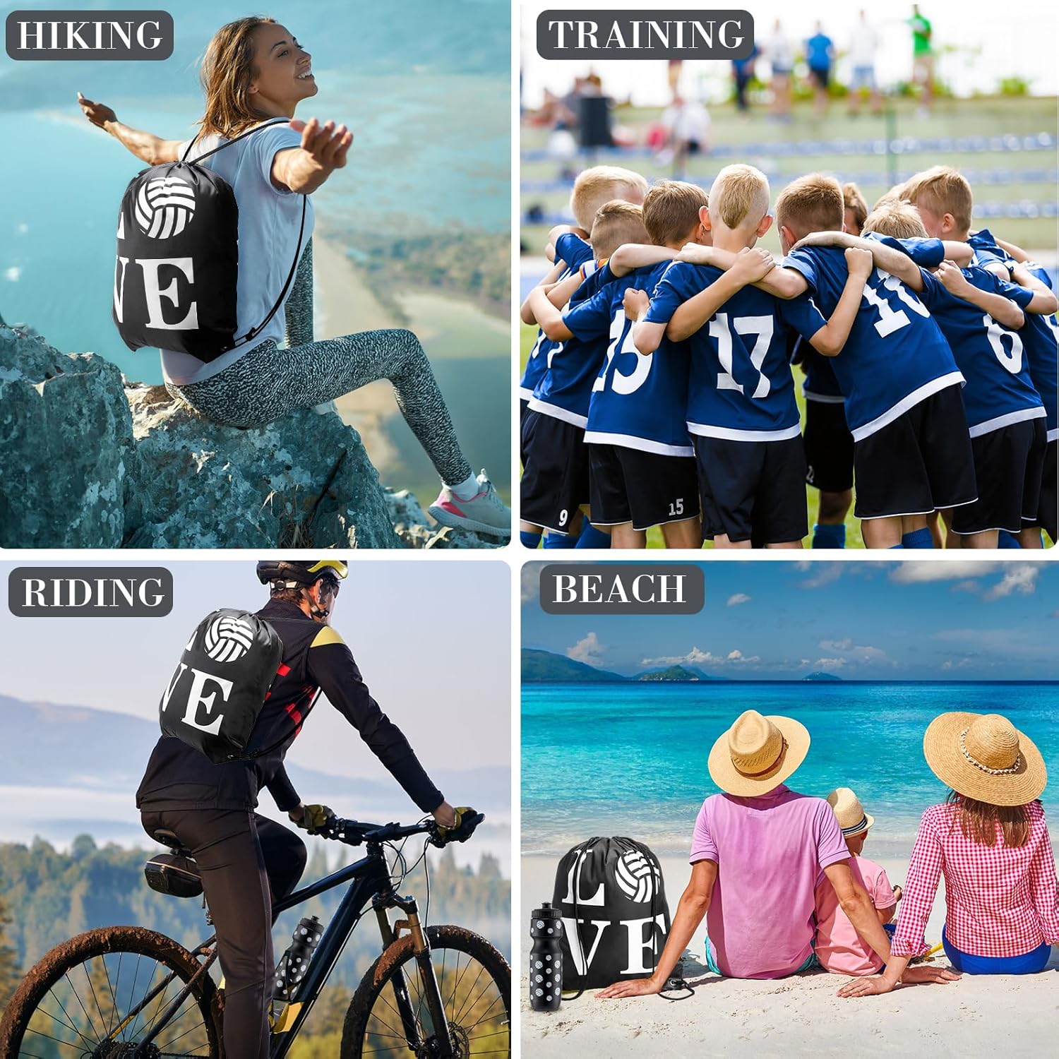 Talltalk 12 Pcs Volleyball Party Favors 24 oz Volleyball Water Bottle Gift for Team with Drawstring Bag Tumbler Cup Sports Themed Accessories for Event Gift Supplies - Image 6