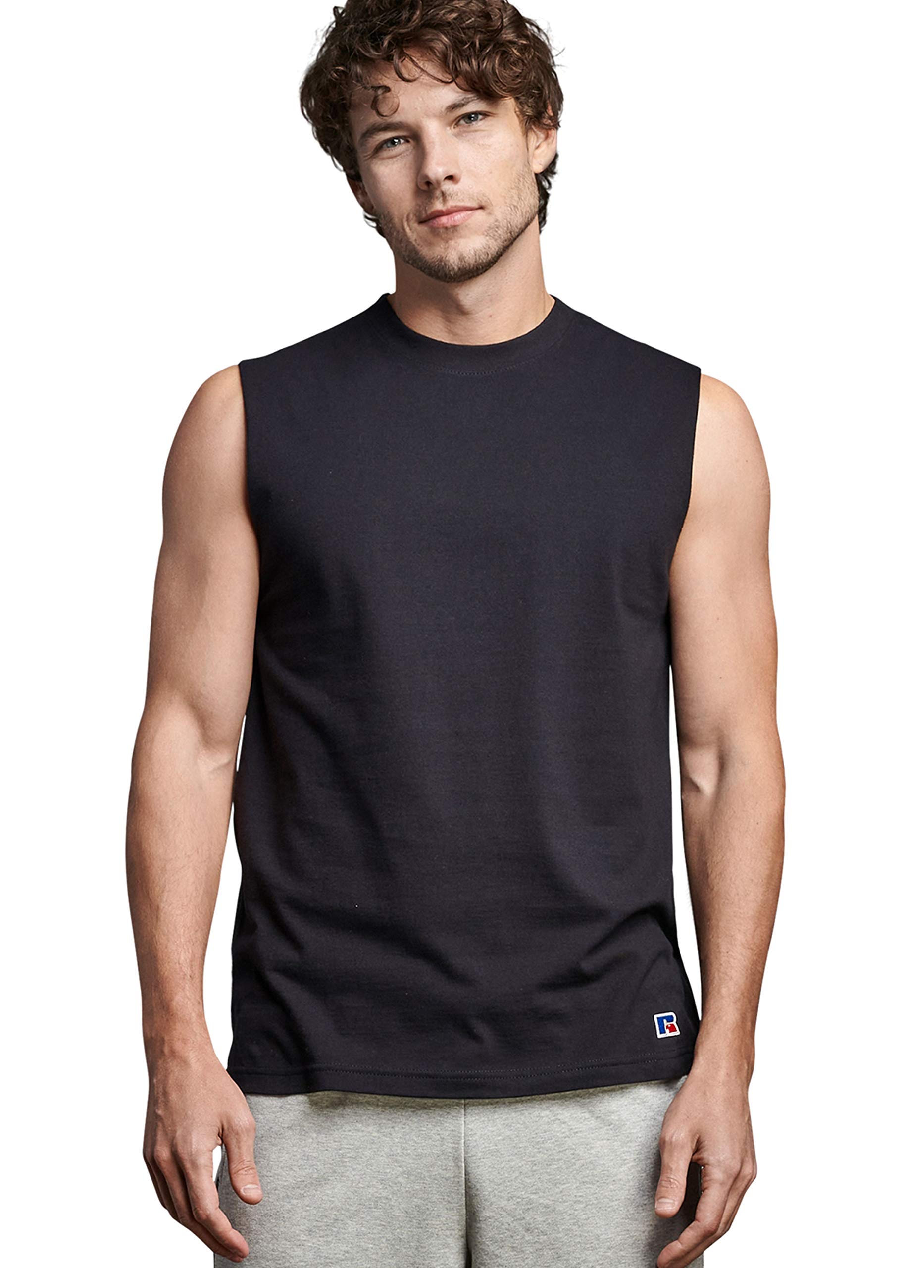 Russell Athleticmens Soft 100 Cotton Midweight Sleeveless Muscle T
