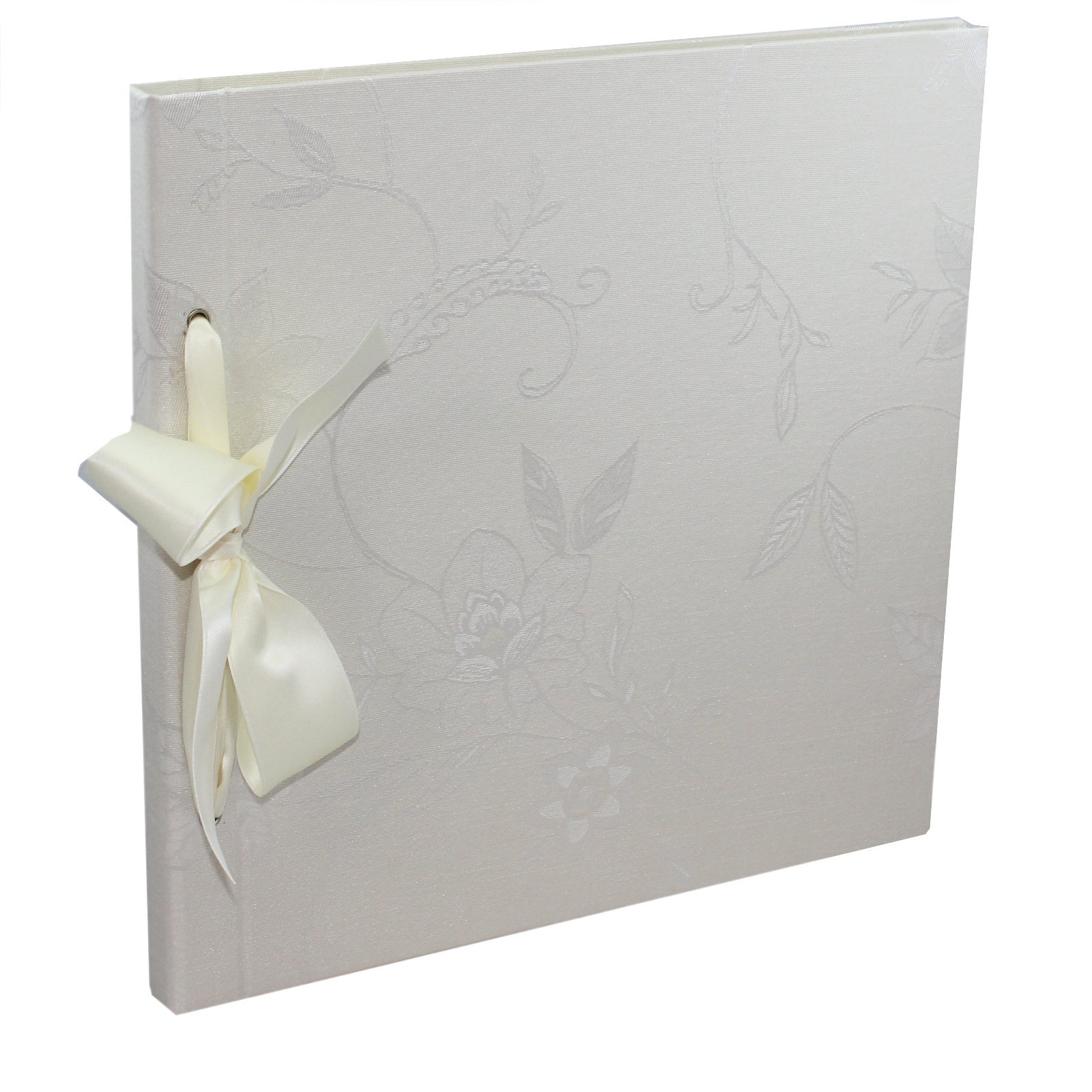 Hochzeitsalbum Mandy Creme mit Satinschleife