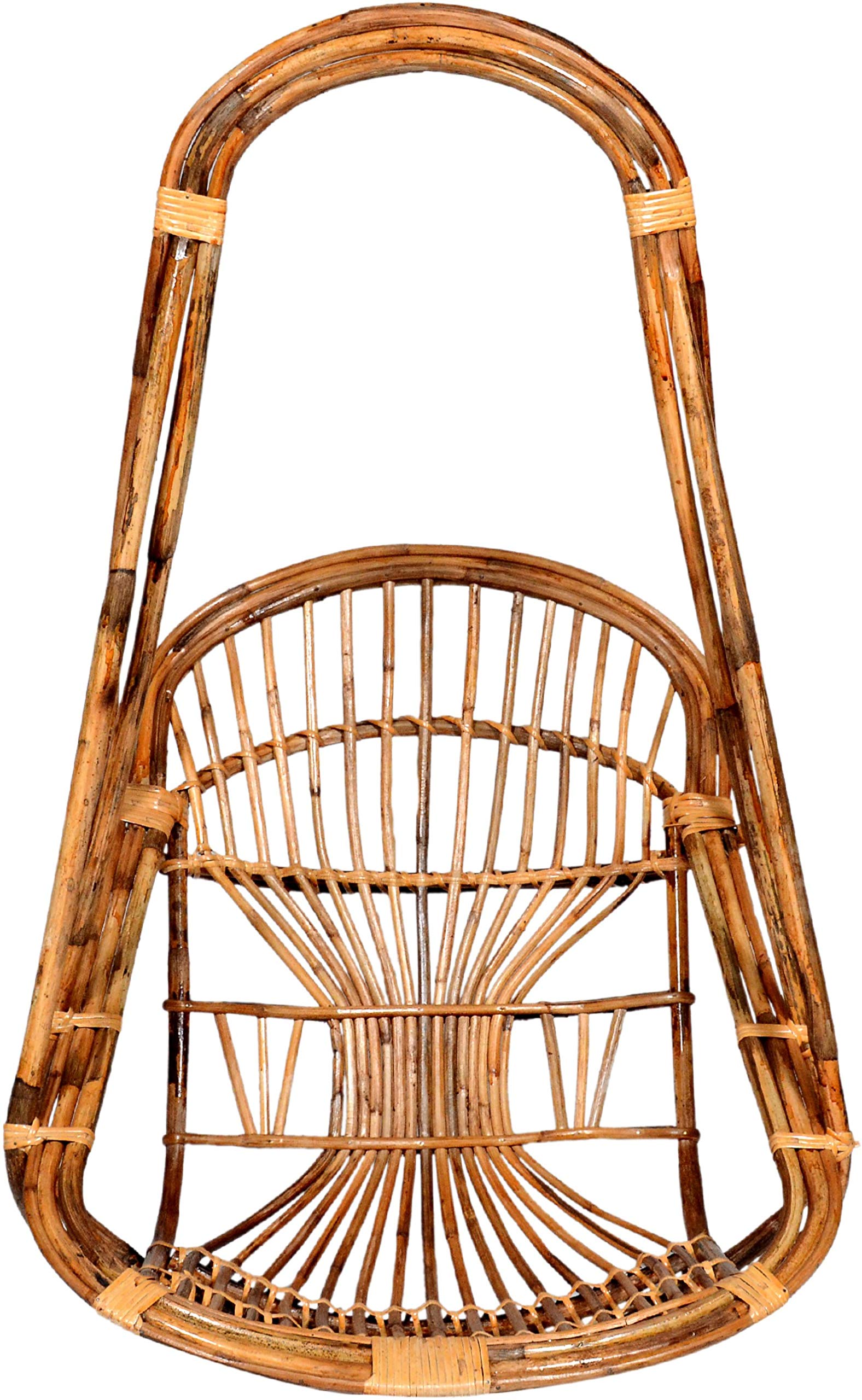 Cane Crafts Hanging Chair Wooden Bamboo 100% Cane (Bait) for Comfort Indoor & Outdoor Swing Chair for Adults-image-8