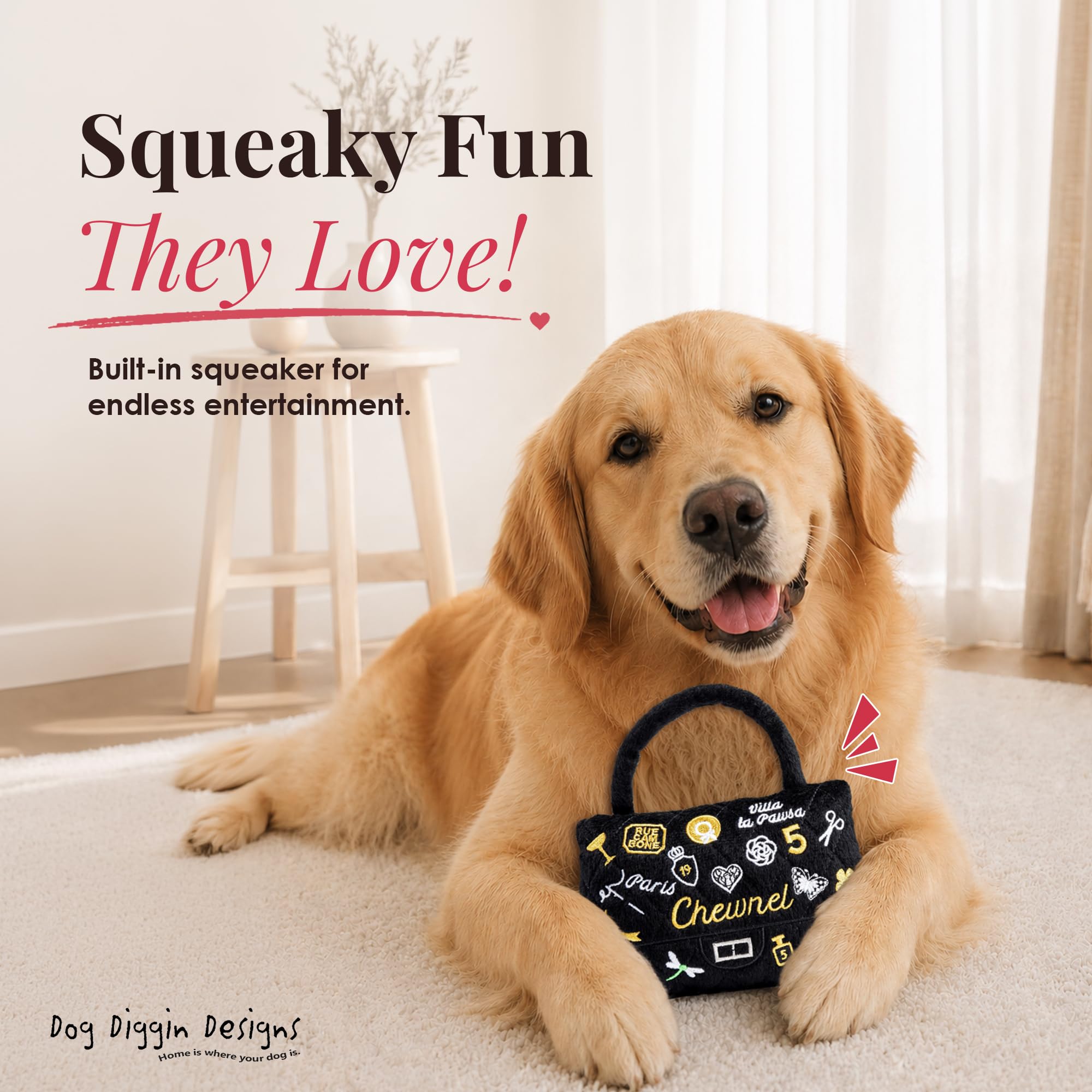 Dog Diggin Designs CHEWNEL パロディベッド　セレブ犬 Pet Supplies : Dog Diggin Designs Chewnel Koko Paris Charme Plush