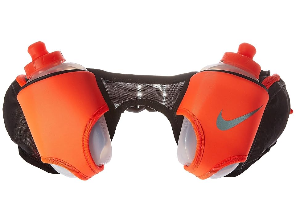 

Nike Double Flask Belt 20oz (Black/Total Crimson/Silver) Athletic Sports Equipment