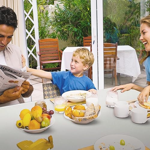 Miniatura 9 de Mesa plegable cuadrada de plástico de 34 pulgadas rompecabezas para interiores y exteriores mesa de comedor para picnic fiesta campamento barbacoa