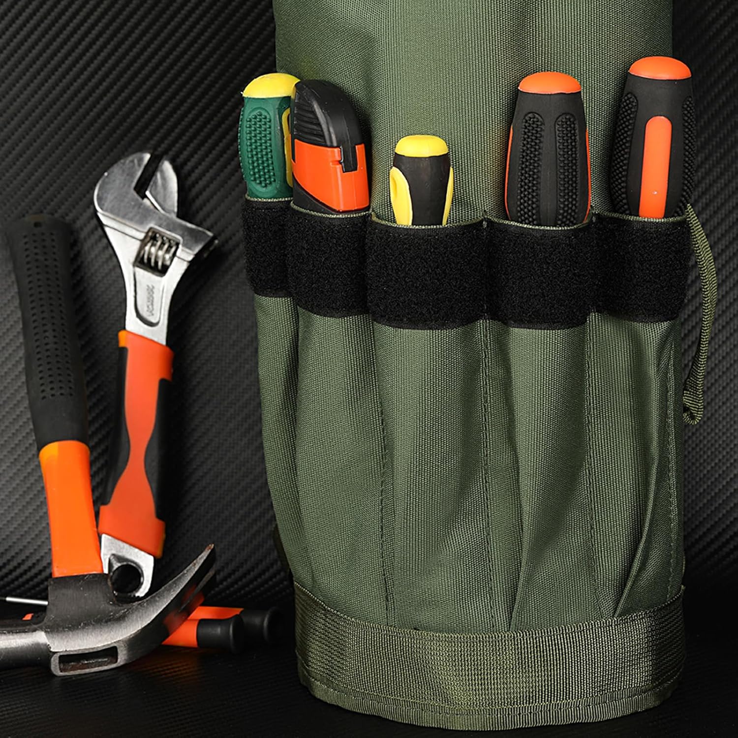 Rolling Pouch Tool Organisers Bag With 5 Zipper Pockets Bag Multifunctional Tool Storage Professional Roll Organizer Pliers