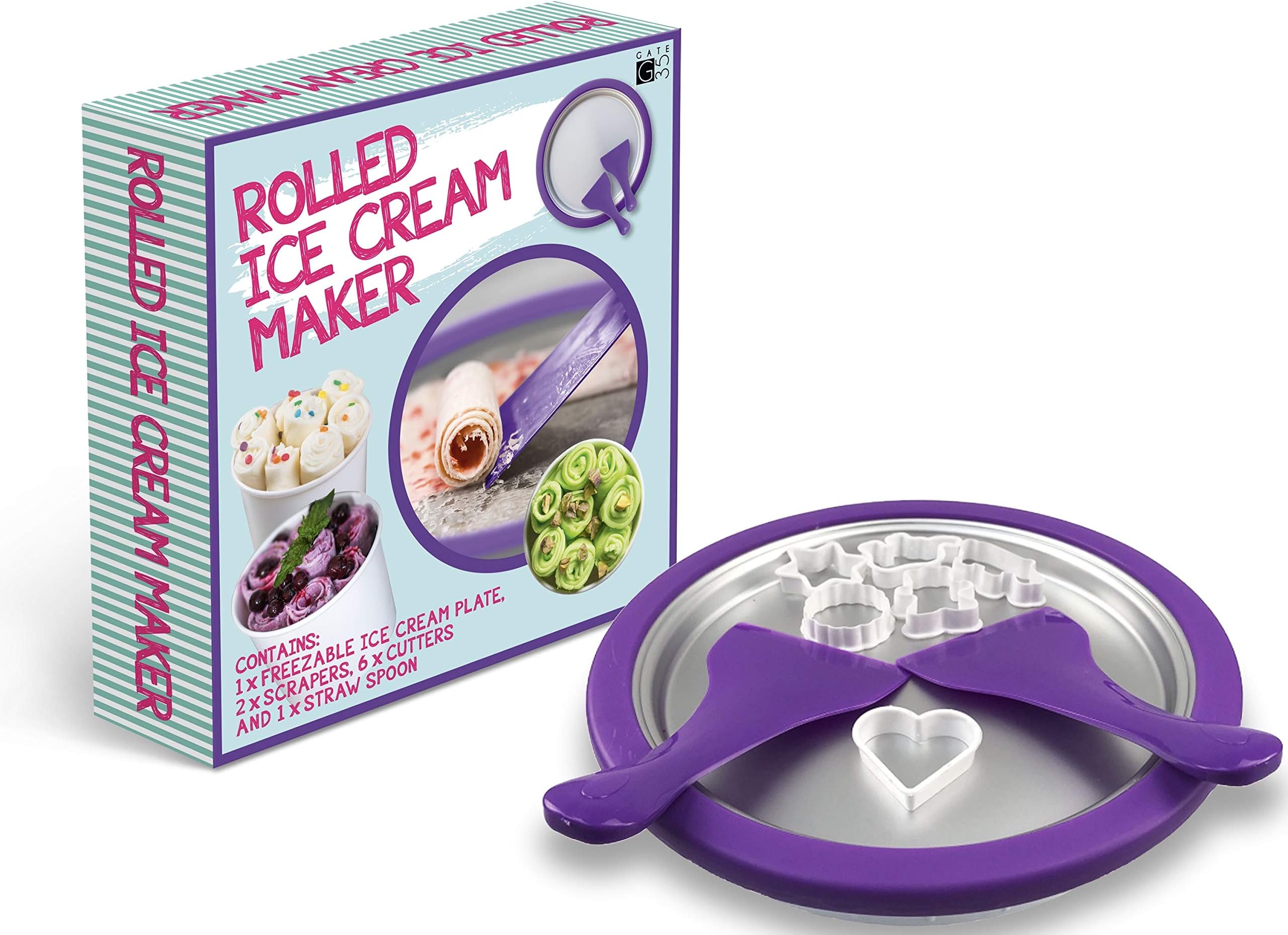 Ice Cream Roll Maker - Make Amazing Ice Cream Desserts at Home in an Instant - Food Grade DIY Rolled Ice Cream, Frozen Yoghurt Grill