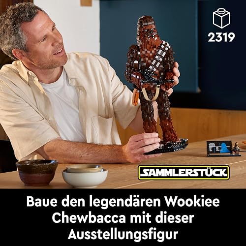 LEGO 75371 Star Wars Chewbacca, Figurine Wookiee avec Arbalète, Minifigurine et Plaque Descriptive, Retour du Jedi 40ème Anniversaire Maquette pour Adultes, Cadeau pour Adolescents, Hommes, Femmes - 3