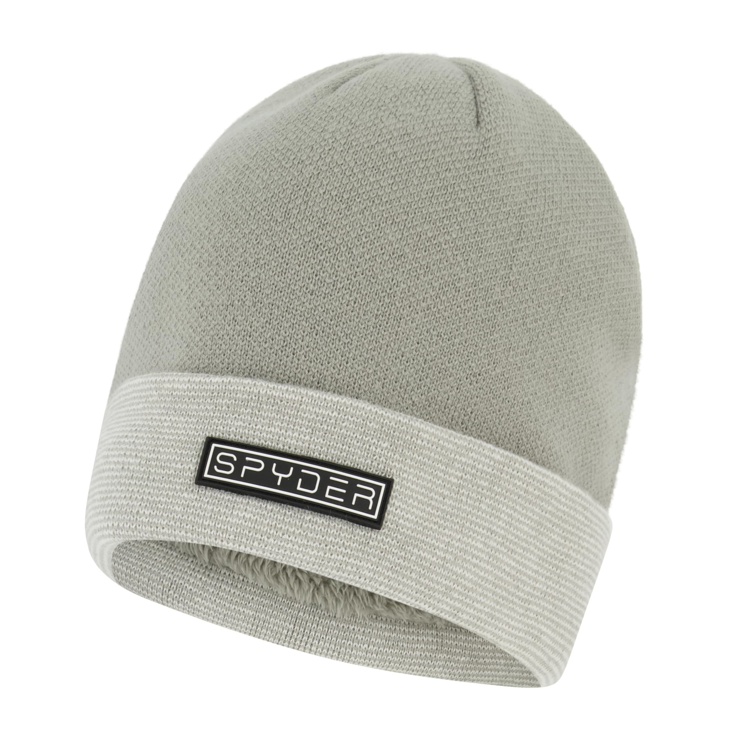 Spyder Men's Fur Lined Rib Knit Cuff Beanie