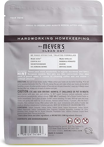 Miniatura 2 de MRS. MEYER'S CLEAN DAY Cápsulas automáticas para lavavajillas, lavanda, 20 unidades