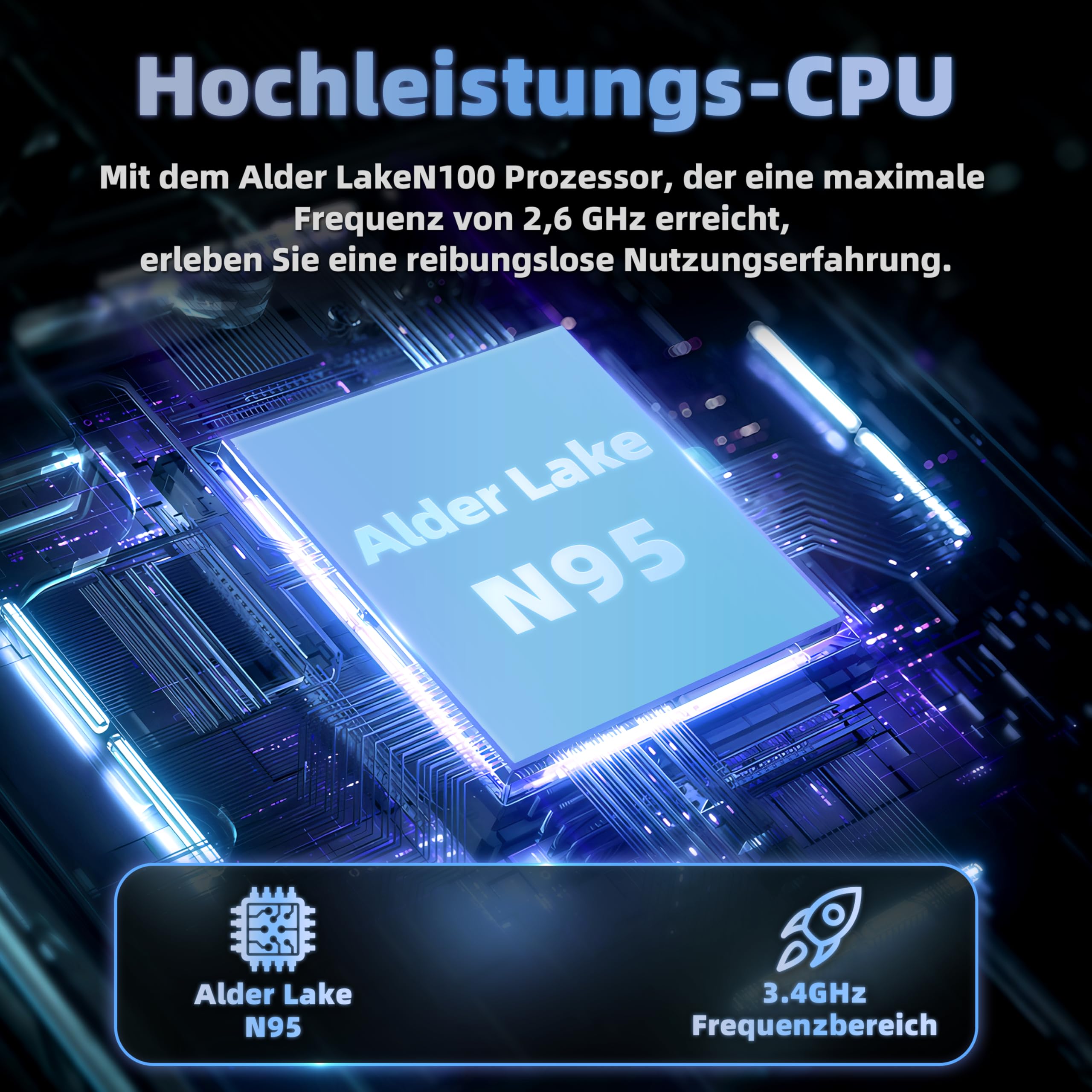 7,0-Zoll Touchscreen Laptop, 8GB RAM DDR4, 512GBSSD, Alder Lake-N95 | Webcam,Ganzmetall,SD-Kartenslot,Mini HDIM,USB 3.0,QWERTZ-Tastatur,Tragbar Mini Notebook für Arbeit, Studium, Unterhaltung