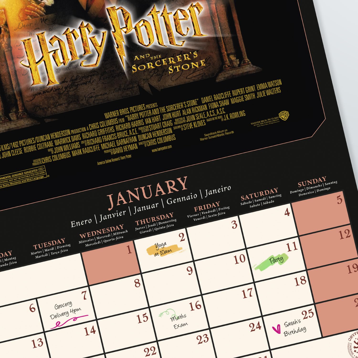 Calendario 2025 Signore Degli Anelli - Da Parete 30x30 Cm - Con Poster Omaggio - Foto 7