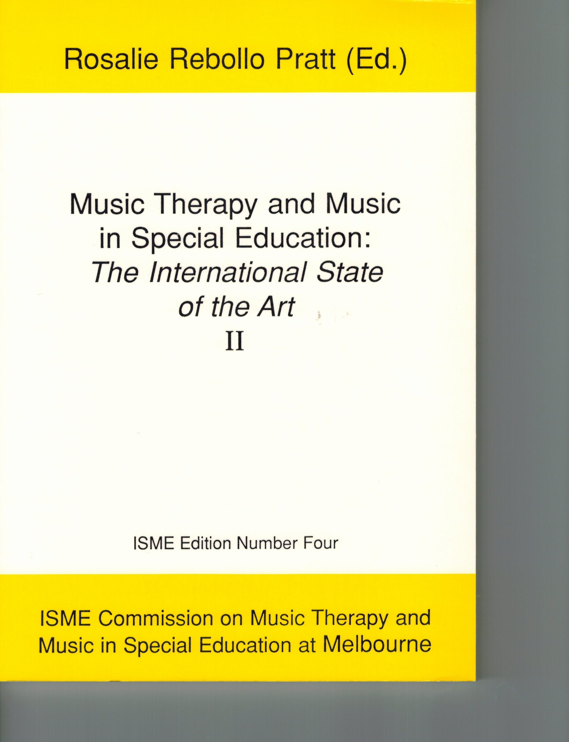Music Therapy and Music in Special Education: International State of the Art: 002