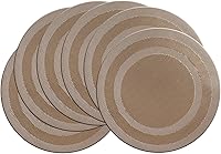 Vista 16 de PIGCHCY Juego de 6 manteles individuales en forma de cuña con centro de mesa, redondos, lavables, resistentes al calor (gris plateado)