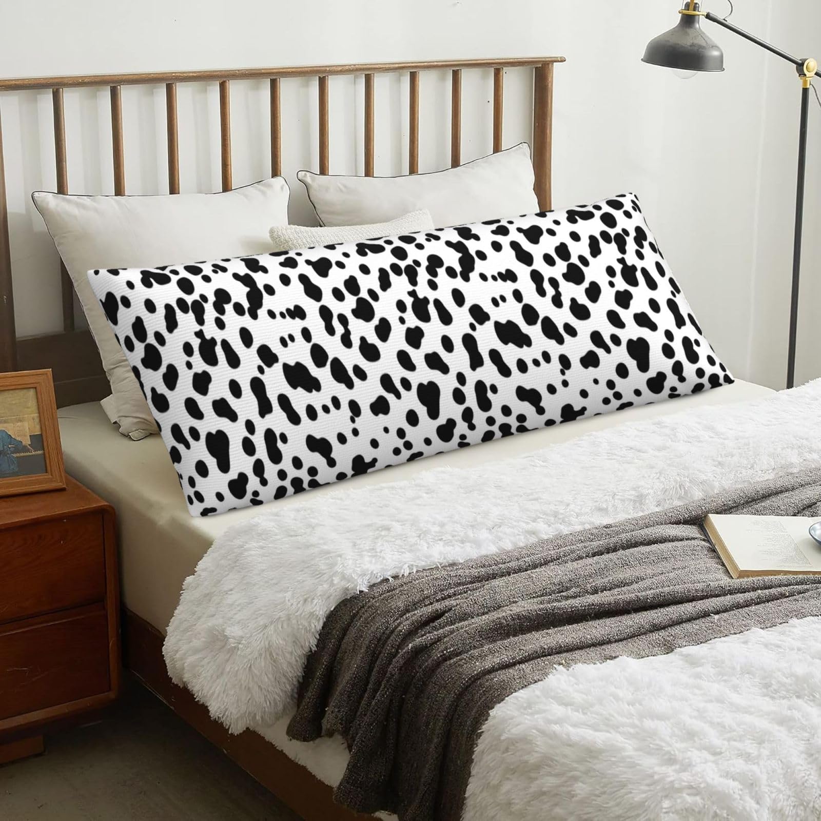 Cow, Body Pillow Cover with Zipper,Long Body Pillowcase 20 x 60 in