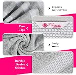 Casa Copenhagen Solitaire Mix 6 Ensemble de serviettes en pièces - Violette grise + La marine, 600 GSM Serviette de bain Serviette à main, Conçu au Danemark en coton égyptien doux pour la salle de bains, cuisine & Douche