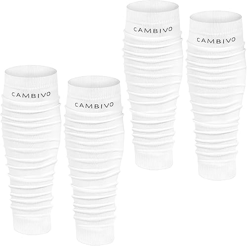 CAMBIVO Leg Sleeve for Men & Women, Football Calf Warmers - Footless Scrunch Socks for Running, Basketball