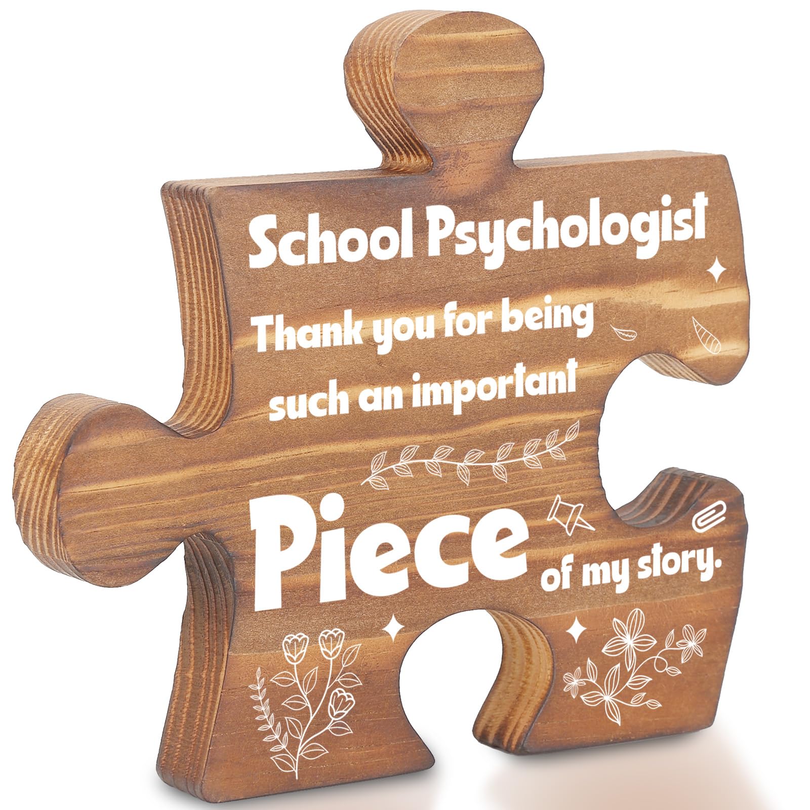 School Psychologist Plaque Sign from Student, Thank You Gift for Psychologist Appreciation Week, Retirement, End of School Year, Graduation, Sentimental Office Keepsake for Women Men EE012