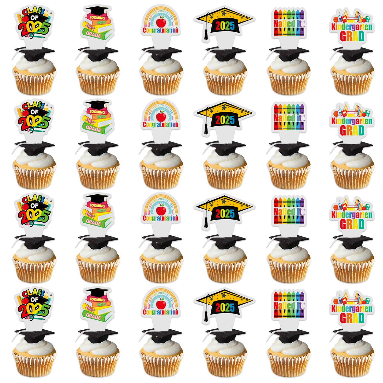amazon-com-kindergarten-graduation-cupcake-toppers-kindergarten-graduation-decorations-2025-preschool-kindergarten-class-of-2025-congrats-grad-kindergarten-grad-party-decorations-supplies-24pcs-toys-games for Free Printable Graduation Cupcake Toppers 2023 Amazon.com: Kindergarten Graduation Cupcake Toppers, Kindergarten Graduation Decorations 2025, Preschool Kindergarten Class of 2025 Congrats Grad, Kindergarten Grad Party Decorations Supplies - 24Pcs : Toys & Games for Free Printable Graduation Cupcake Toppers 2023