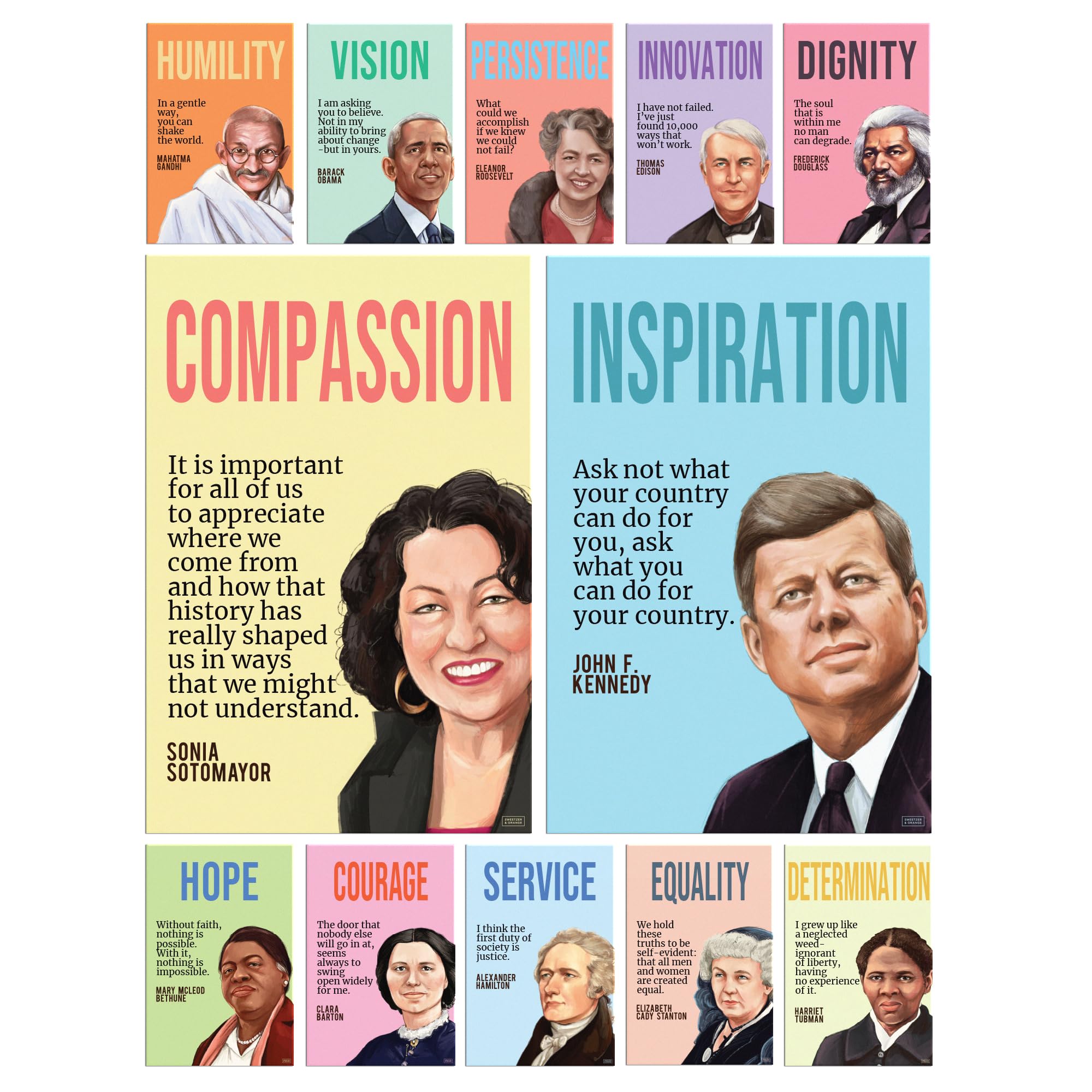 Sweetzer & Orange S&O Postcards for Mailing - Bulk Pack of 60 4x6 Inspirational Cards with Messages for Kids, Teacher Appreciation Postcards, Colorful Decor Sheets for Children