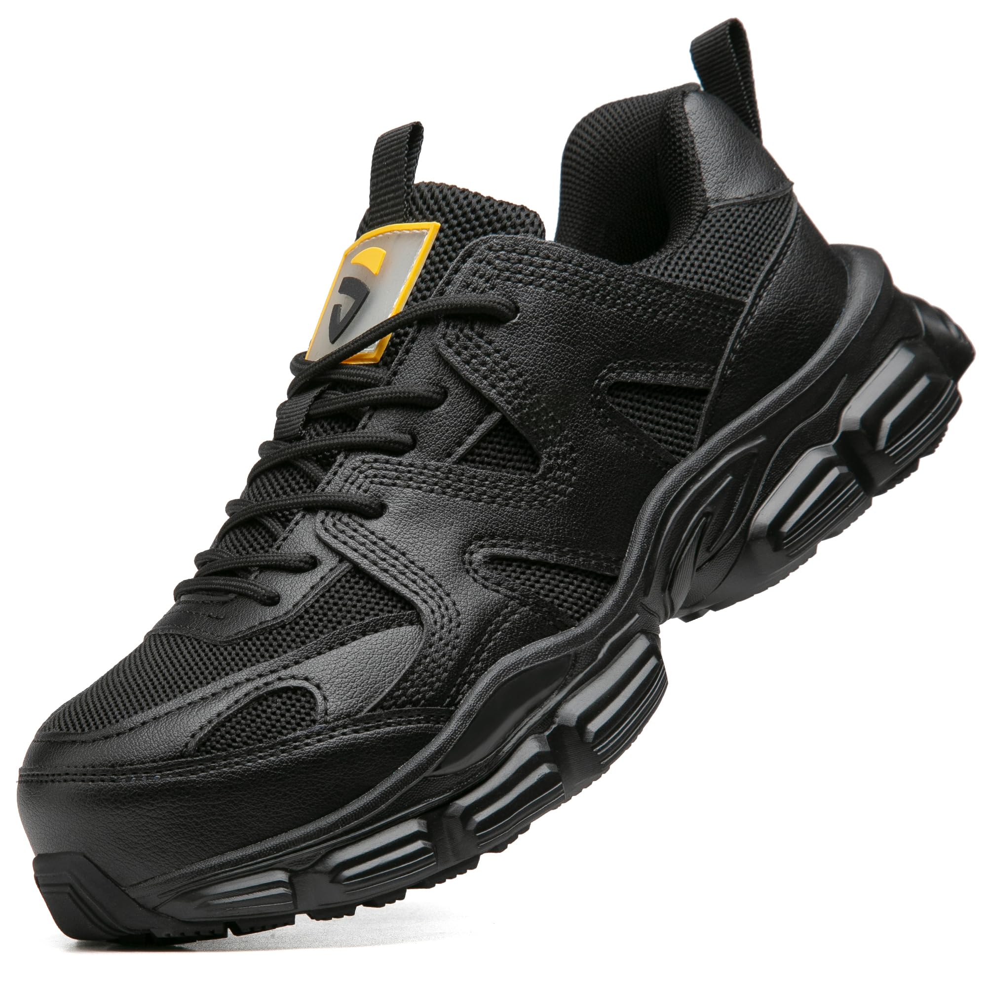 KOIFISH Veiligheidsschoenen Dames Werkschoenen Licht Ademend Stalen Neus Schoenen Antislip Sportief Beschermende Sneakers Wit/40