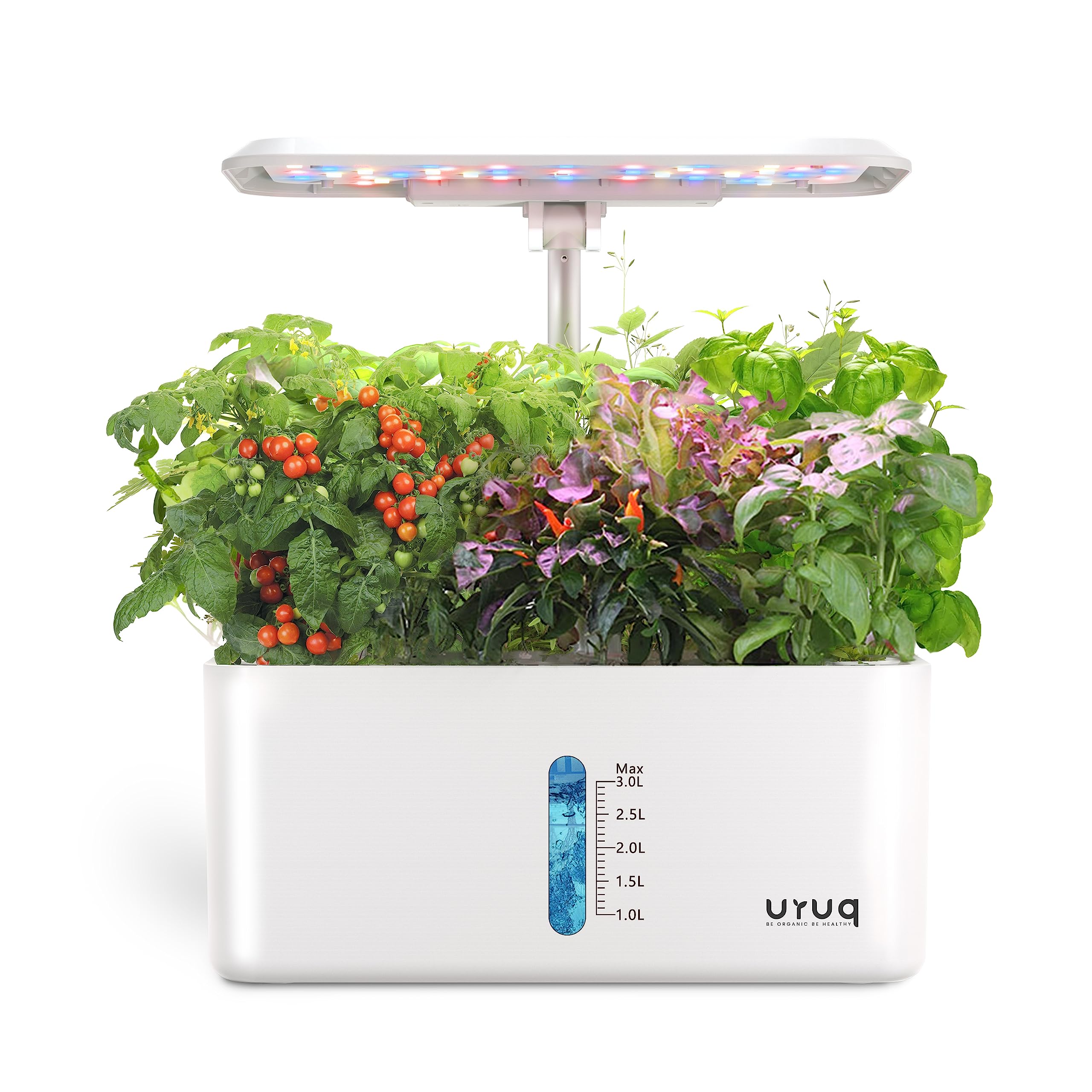Hydroponics Growing System Indoor Garden: 8 Pods Herb Garden Kit Indoor with LED Grow Light Quiet Smart Water Pump Automatic Timer Healthy Fresh Herbs Vegetables - Hydroponic Planter for Home Kitchen