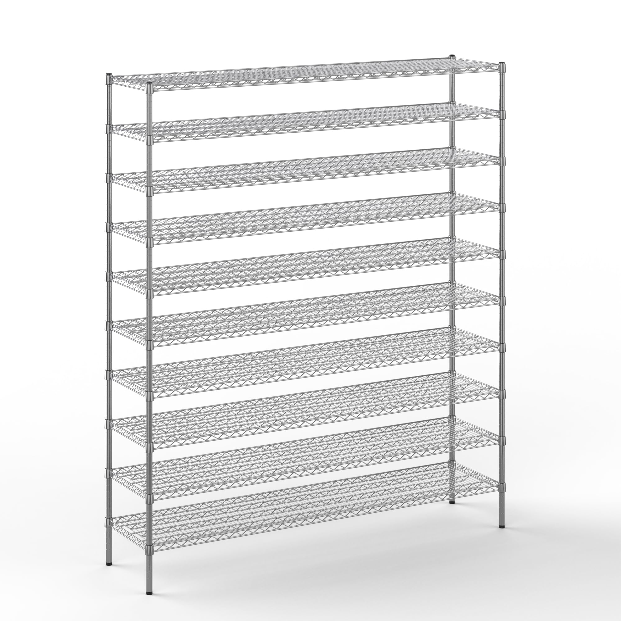 18" Deep x 72" Wide x 86" Height Wire Shelving Kit | 10-Tier | NSF Commercial Storage Rack Unit