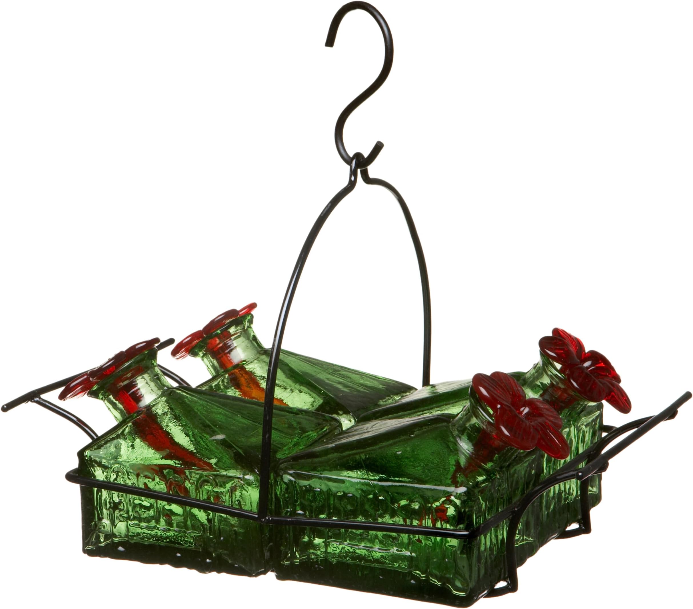 BW4G Basketweave 4 Hummingbird Feeder Green