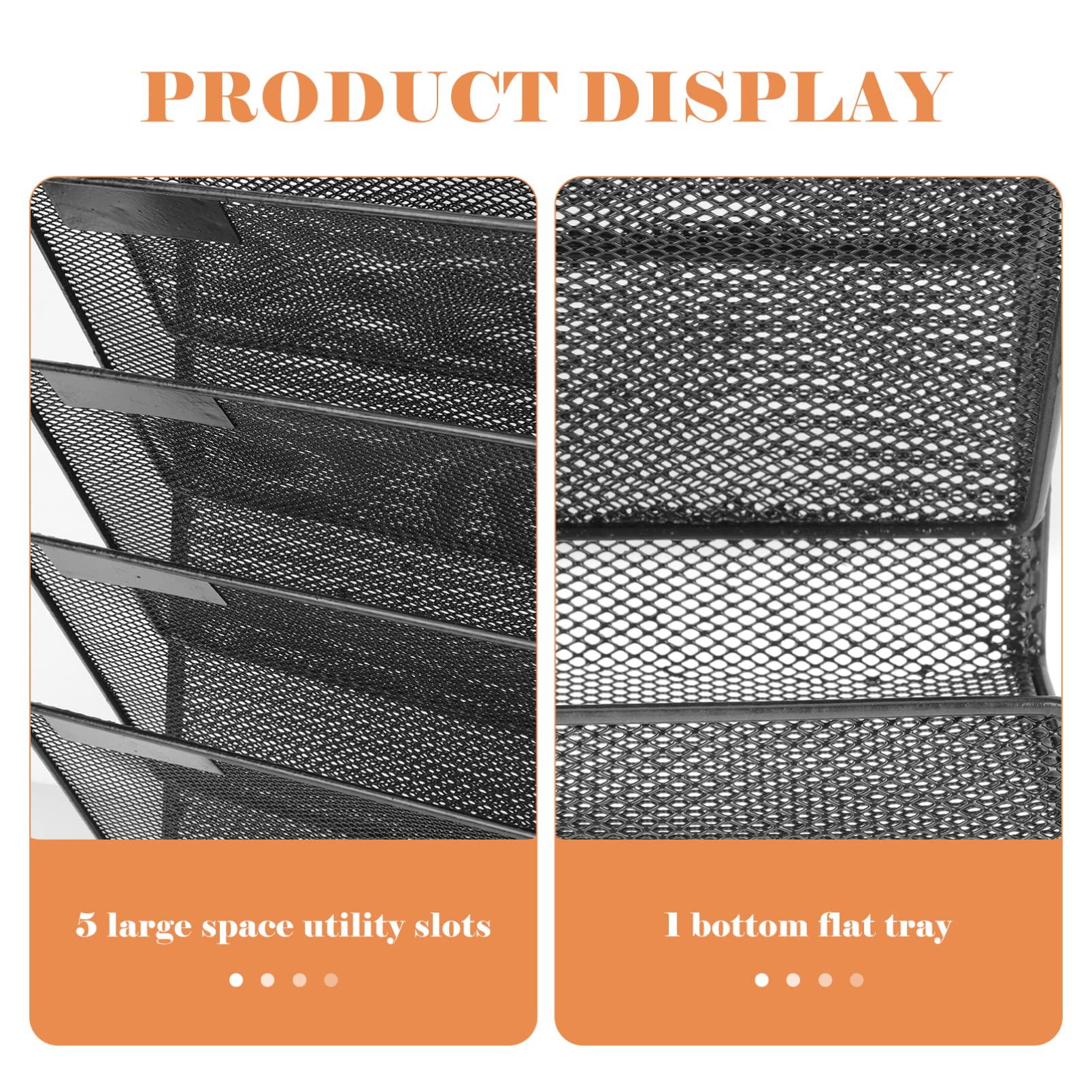 ERINGOGO Wall Mounted File Organizer Multi Function Metal Document Storage Rack for Home Office Hanging Holder for Files Books and Magazines and Modern Design