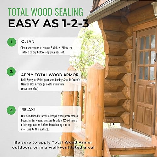 Miniatura 6 de Seal It Green® - Sellador de madera ecológico a base de plantas que protege e impermeabiliza todo tipo de madera. Protección de núcleo de madera de