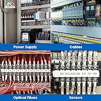 Vista 2 de Bloques de Terminales de 6 Posiciones 12PCS 6 Juegos, Bloque de Terminales de Tornillo de Doble Fila con Barra Colectora Terminal de Cable 600V 15A