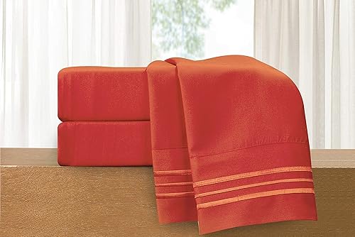 Vista 287 de Elegant Comfort - Juego de sábanas de 3 piezas de lujo de 1500 hilos, calidad egipcia, Microfibra, Blanco, Completo