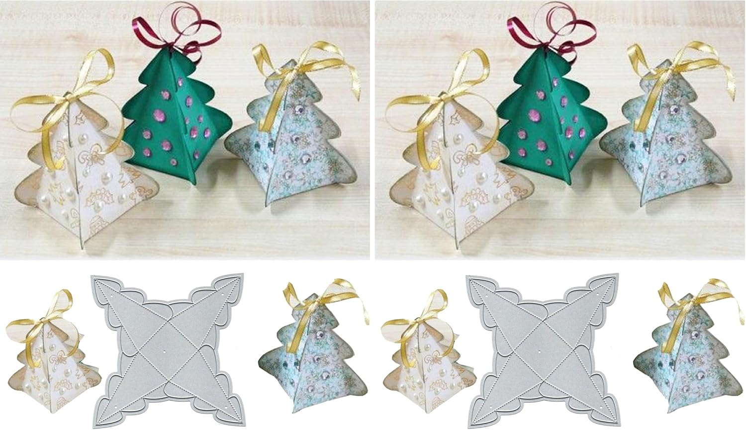 Christmas Candy Box Metal Crafts Cutting Die Cuts, DIY Crafts Template Christmas Candy Box Scrapbook Cards Cutting Dies Cut Stencil for DIY Embossing Card Making Decorative Paper Dies Scrapbooking