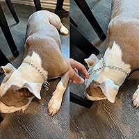 Vista 7 de Collar de cadena para perro, collar de entrenamiento, collares de cadena de acero inoxidable para perros grandes, longitud 24 pulgadas, diámetro