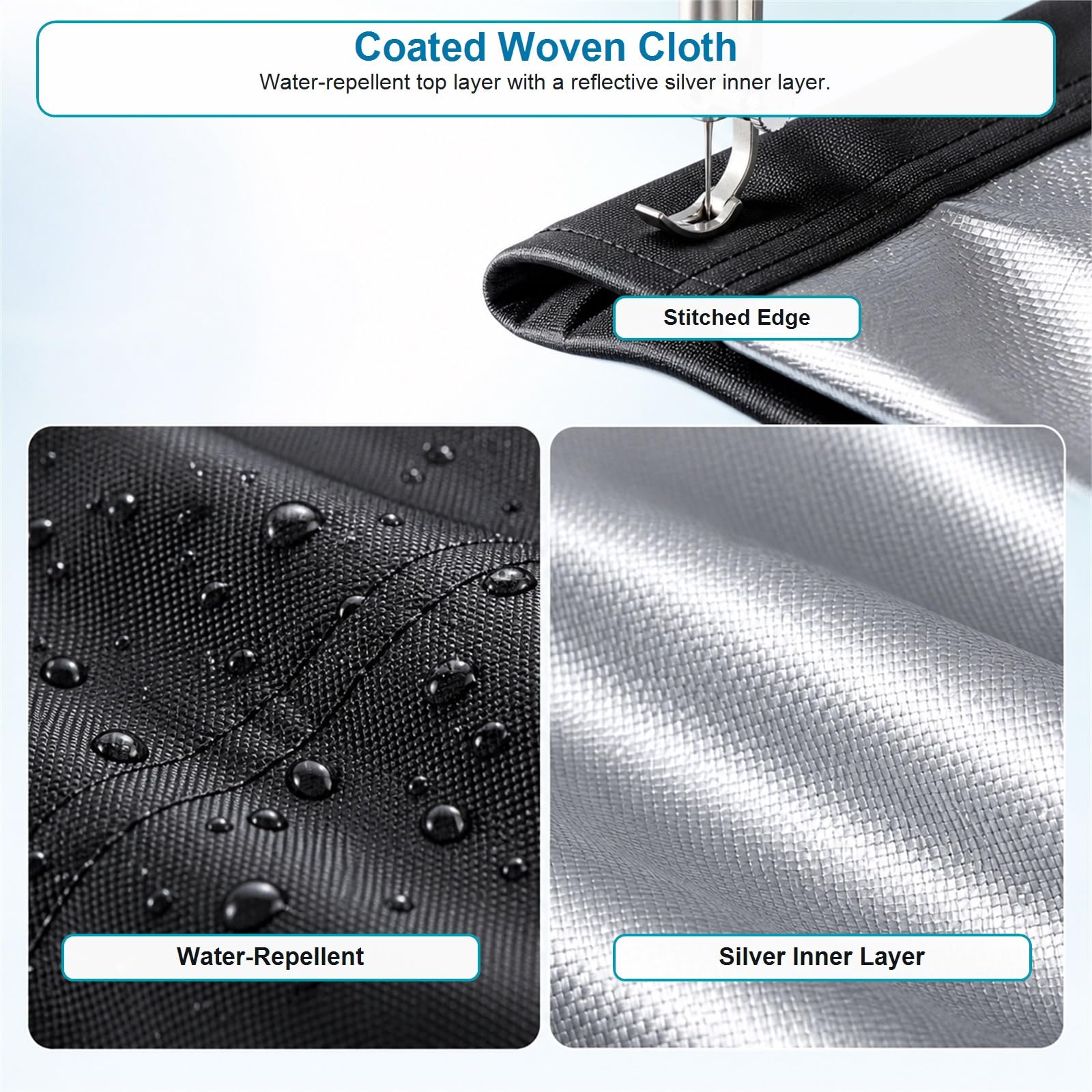 Copertura Piscina Telo di Protezione UV,Telo Piscina Pieghevole Impermeabile Antivento,Telone per Piscina Antipioggia Antipolvere,Facile da Installare,per Piscina Relax