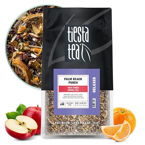 Miniatura 15 de Tiesta Tea - Palm Beach Punch - Tisana de ponche de frutas, hojas sueltas, hasta 50 tazas, se puede hacer caliente o frío, sin cafeína, lata