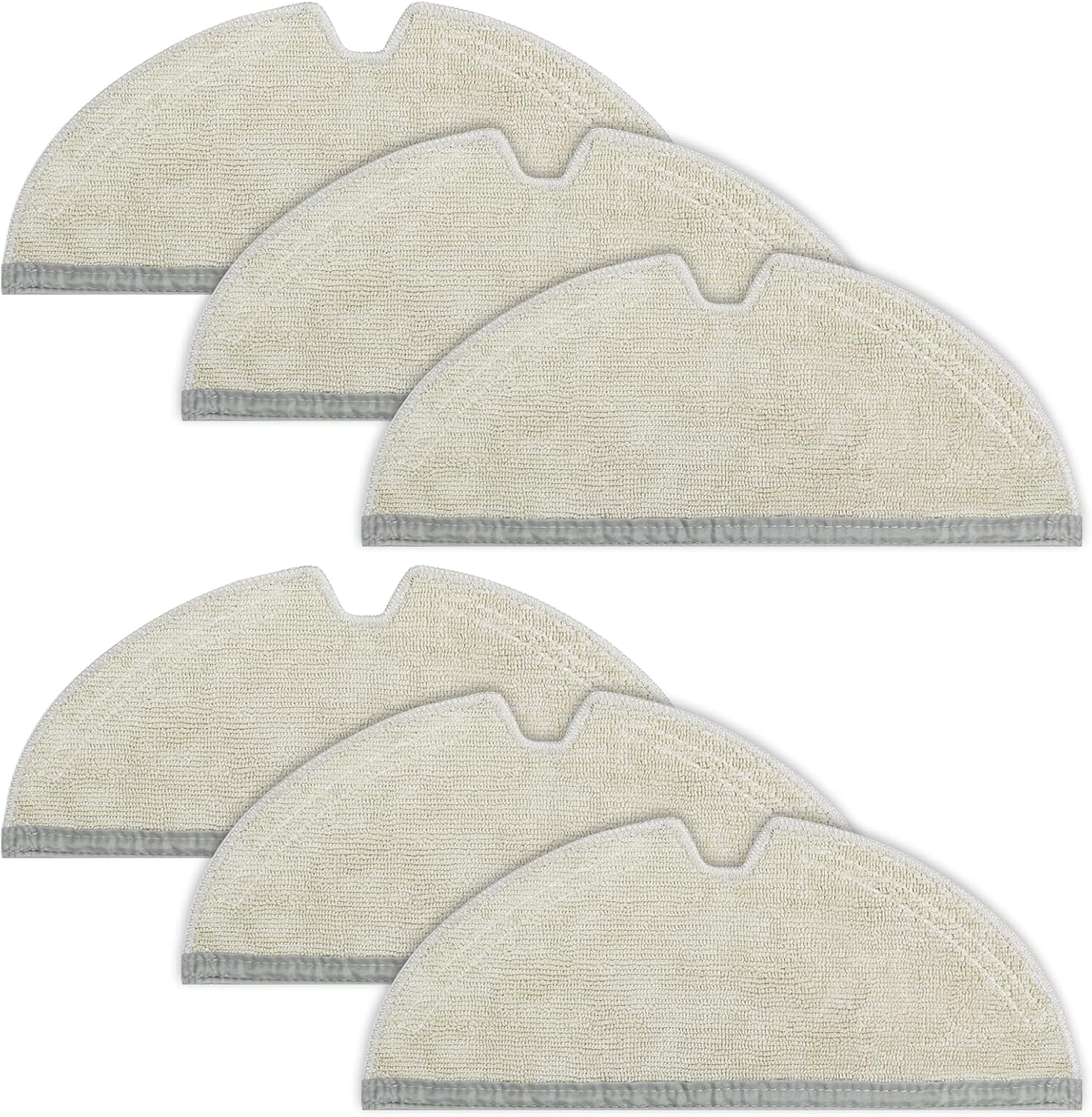VIEWALL 6 Packs Reusable Microfiber Mop Cloth Compatible with Roborock E Series, Q5, Q5 Pro, Q5 Pro+, Q7, Q7Max, Q8Max,Q8Max+,S5, S5 Max, S6, S6 Pure Robot Vacuum Cleaner(Not for M5, S8, S7, Q7 M5)