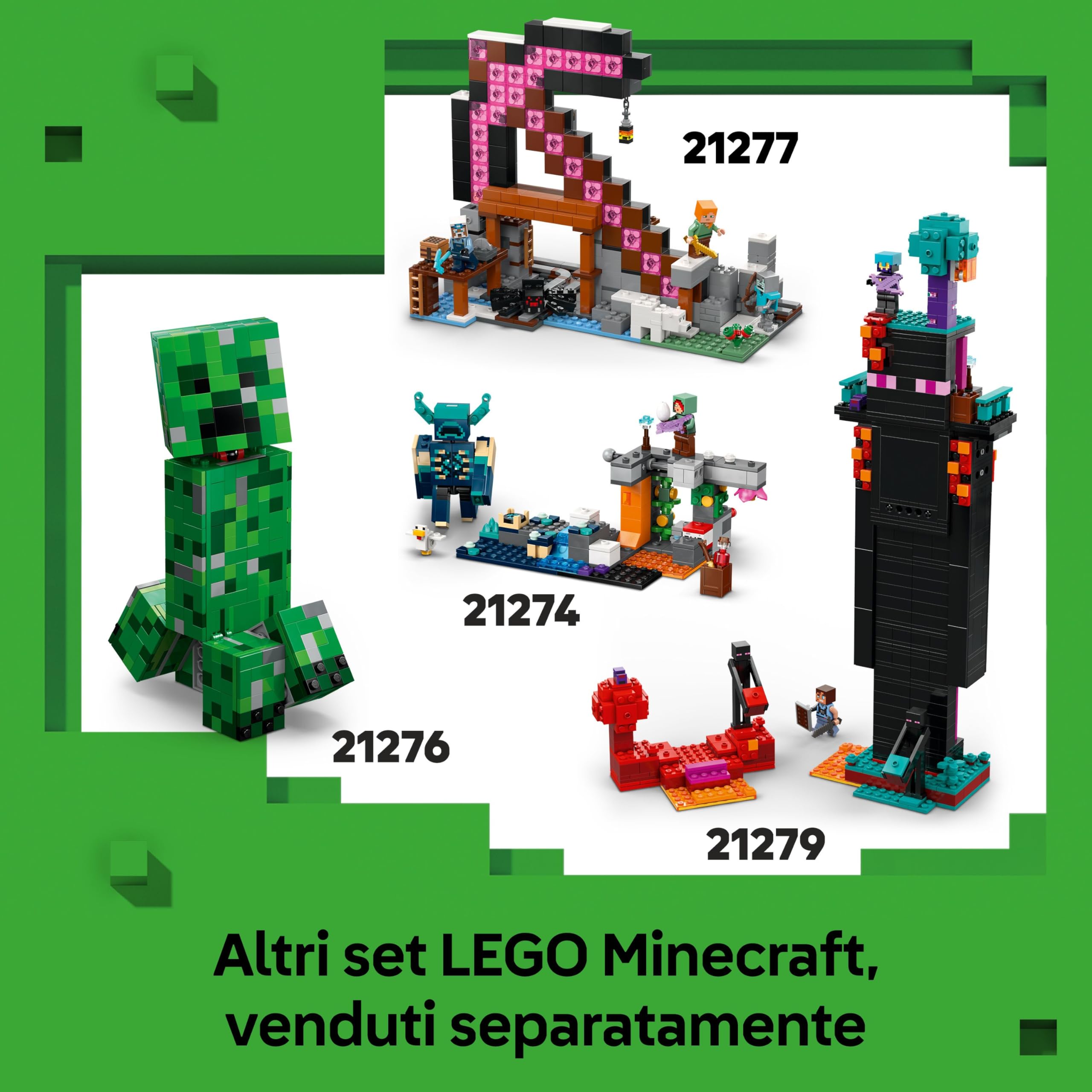 LEGO Minecraft Casa nella Giungla Esplosiva - Giocattolo Interattivo con Modello di Barca, Figure di Steve, Creeper e Zombie, Funzione TNT - Regalo per Gamer, Bambini e Bambine da 8 Anni in su - 21275