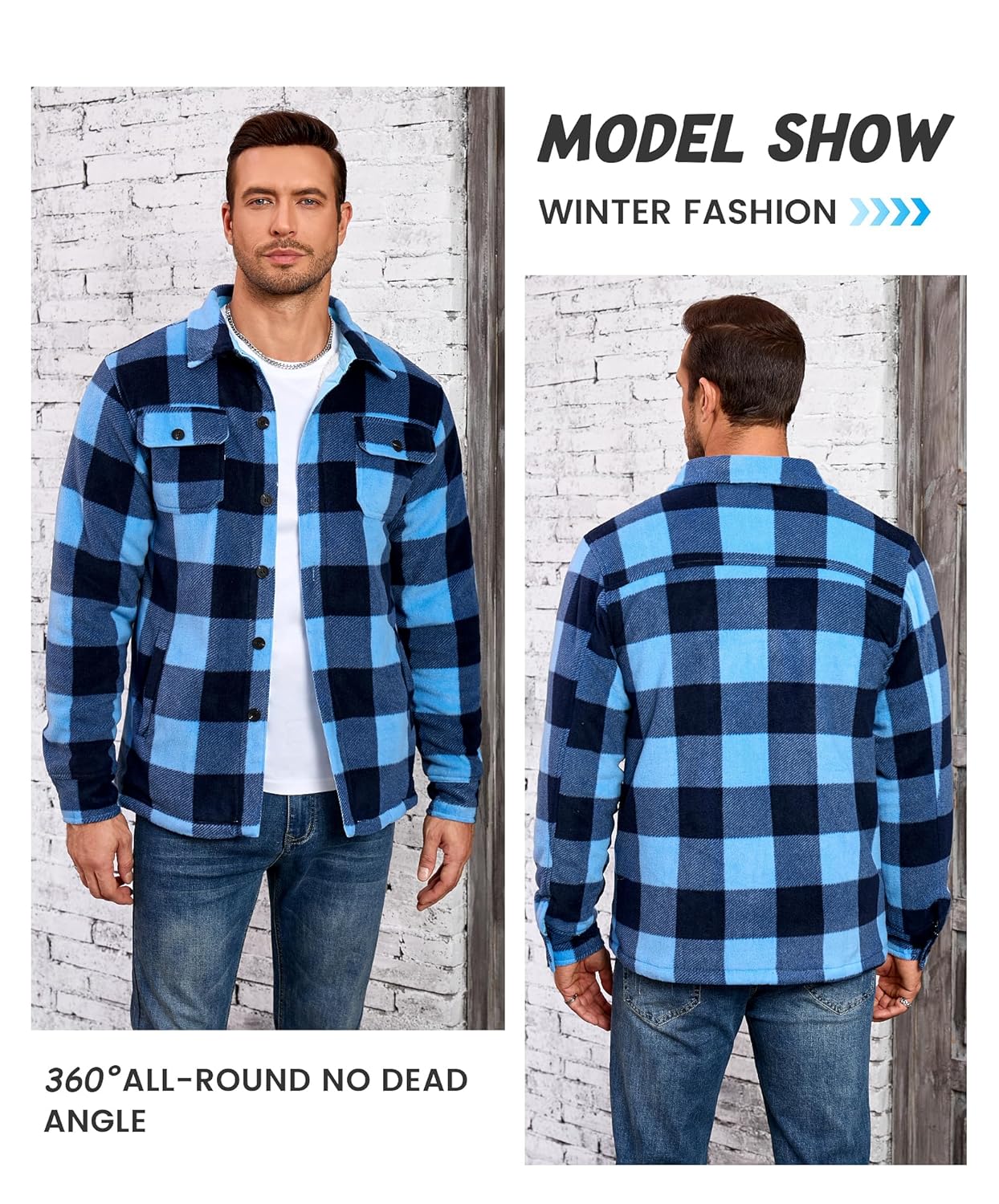 Puhope Jaqueta masculina de lã polar com forro de sherpa quente para homens, jaqueta grossa de botões com vários bolsos em promoção! Veja a oferta e mais achadinhos de Jaquetas & Casacos 3 Hoje é o melhor dia para comprar Puhope Jaqueta masculina de lã polar com forro de sherpa quente para homens, jaqueta grossa de botões com vários bolsos com aquele preço maroto! Promoção! Aproveite a oferta! 3