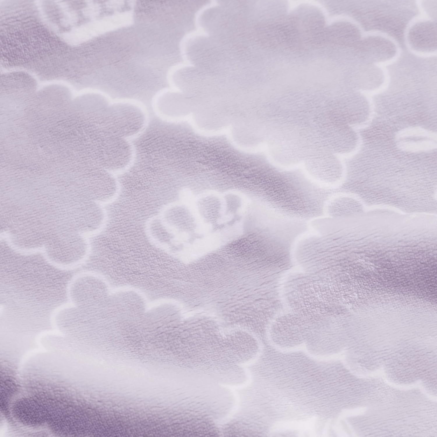 Juicy Couture Oversized Plush Throw Blanket 60" x 70", Icon Scallop Purple