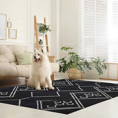 Miniatura 113 de Alfombra lavable a máquina con parte trasera antideslizante y resistente a las manchas, respetuosa con el medio ambiente, apta para familias y