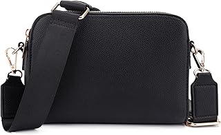 JESSIE & JAMES Triple Zip Crossbody Concealed Carry Bag Small Crossbody Camera Bag Purse